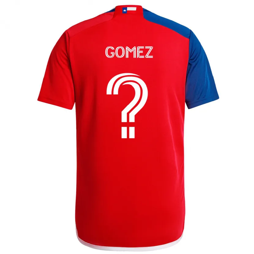 Danxen Enfant Maillot Victor Gomez #0 Bleu Rouge Tenues Domicile 2024/25 T-Shirt