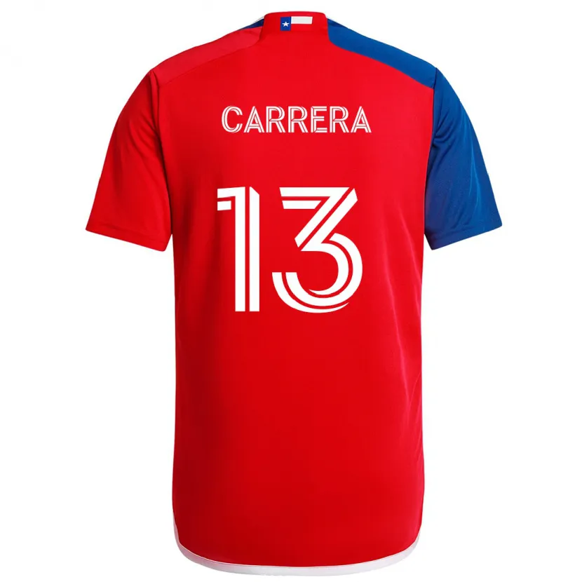 Danxen Enfant Maillot Antonio Carrera #13 Bleu Rouge Tenues Domicile 2024/25 T-Shirt