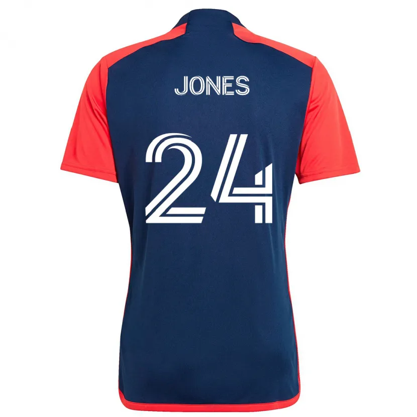 Danxen Enfant Maillot Dejuan Jones #24 Bleu Rouge Tenues Domicile 2024/25 T-Shirt