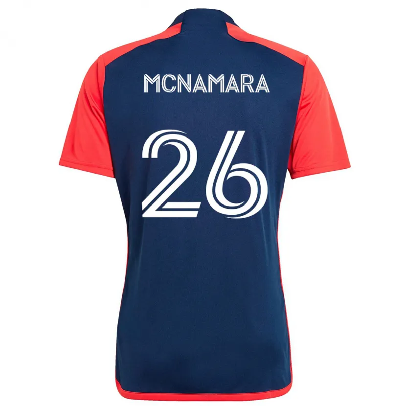 Danxen Enfant Maillot Tommy Mcnamara #26 Bleu Rouge Tenues Domicile 2024/25 T-Shirt