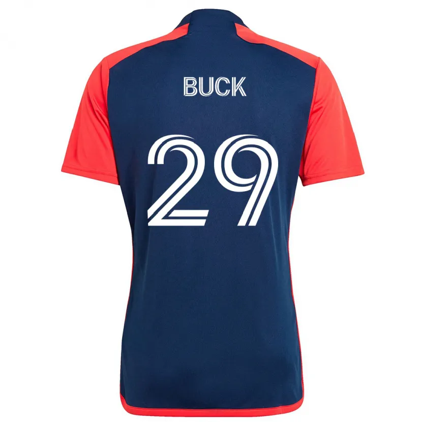 Danxen Enfant Maillot Noel Buck #29 Bleu Rouge Tenues Domicile 2024/25 T-Shirt