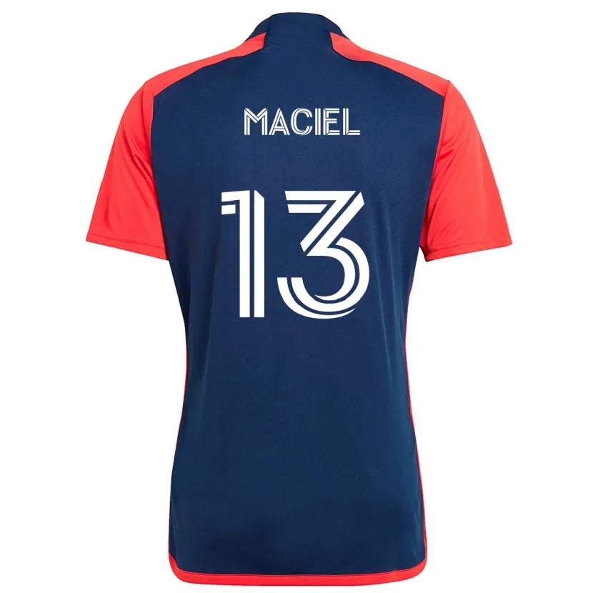 Danxen Enfant Maillot Maciel #13 Bleu Rouge Tenues Domicile 2024/25 T-Shirt