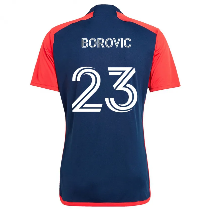 Danxen Enfant Maillot Luka Borovic #23 Bleu Rouge Tenues Domicile 2024/25 T-Shirt