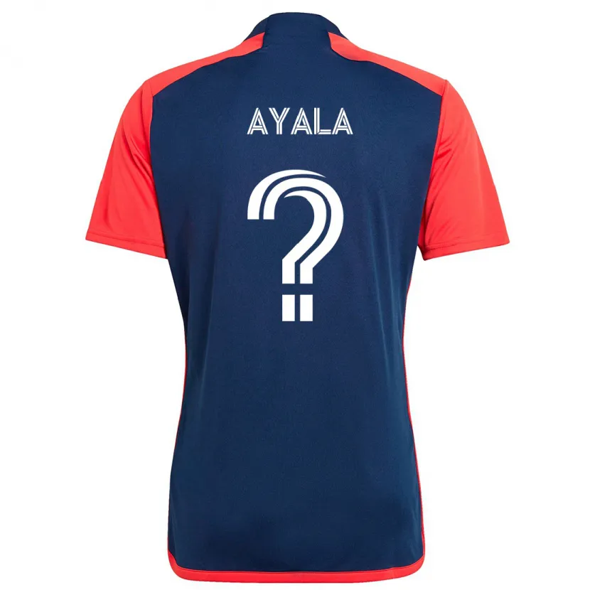 Danxen Enfant Maillot Paolo Ayala #0 Bleu Rouge Tenues Domicile 2024/25 T-Shirt