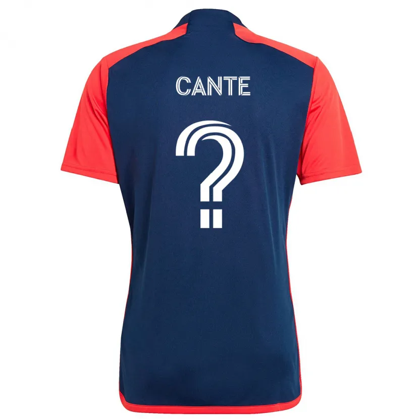 Danxen Enfant Maillot Jonathan Cante #0 Bleu Rouge Tenues Domicile 2024/25 T-Shirt