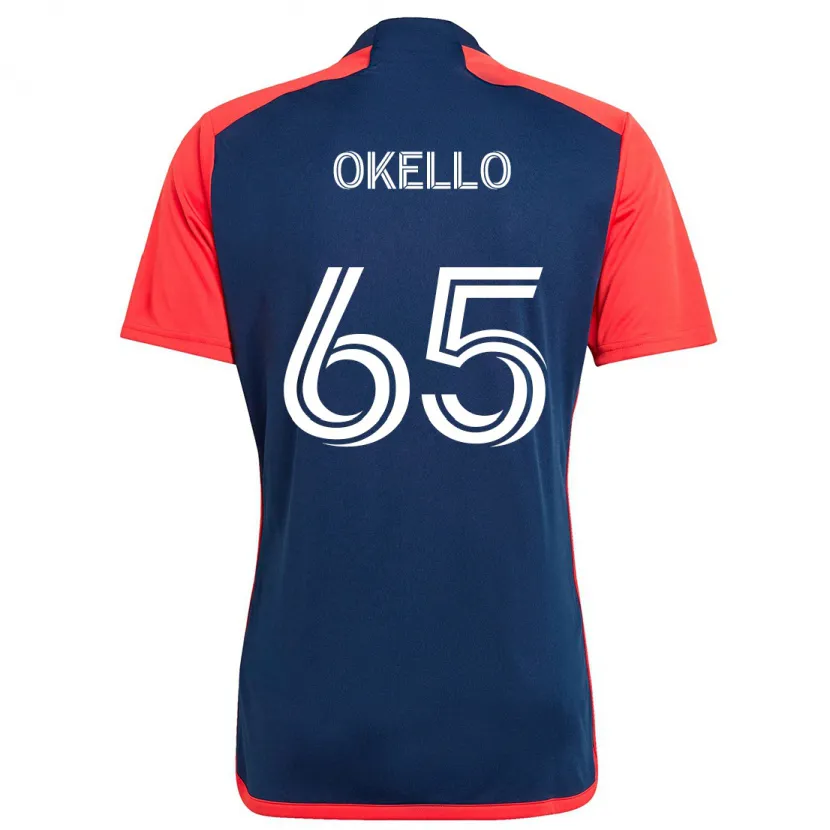 Danxen Enfant Maillot Noble Okello #65 Bleu Rouge Tenues Domicile 2024/25 T-Shirt