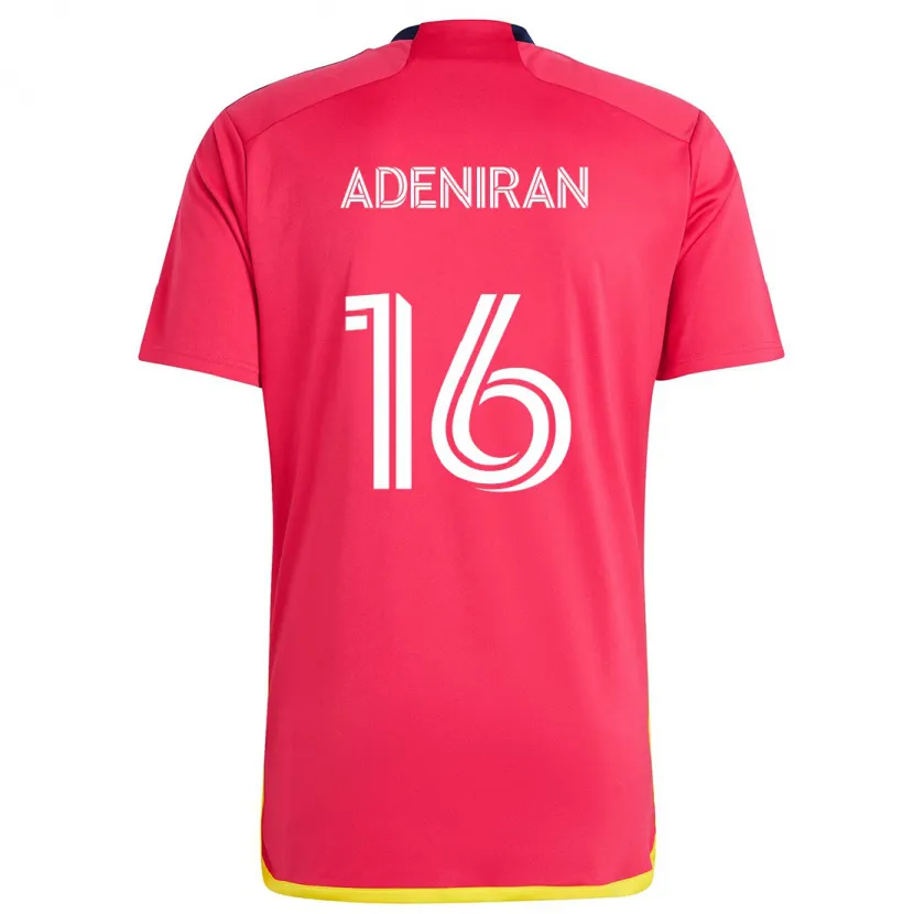 Danxen Enfant Maillot Samuel Adeniran #16 Rouge Bleu Tenues Domicile 2024/25 T-Shirt