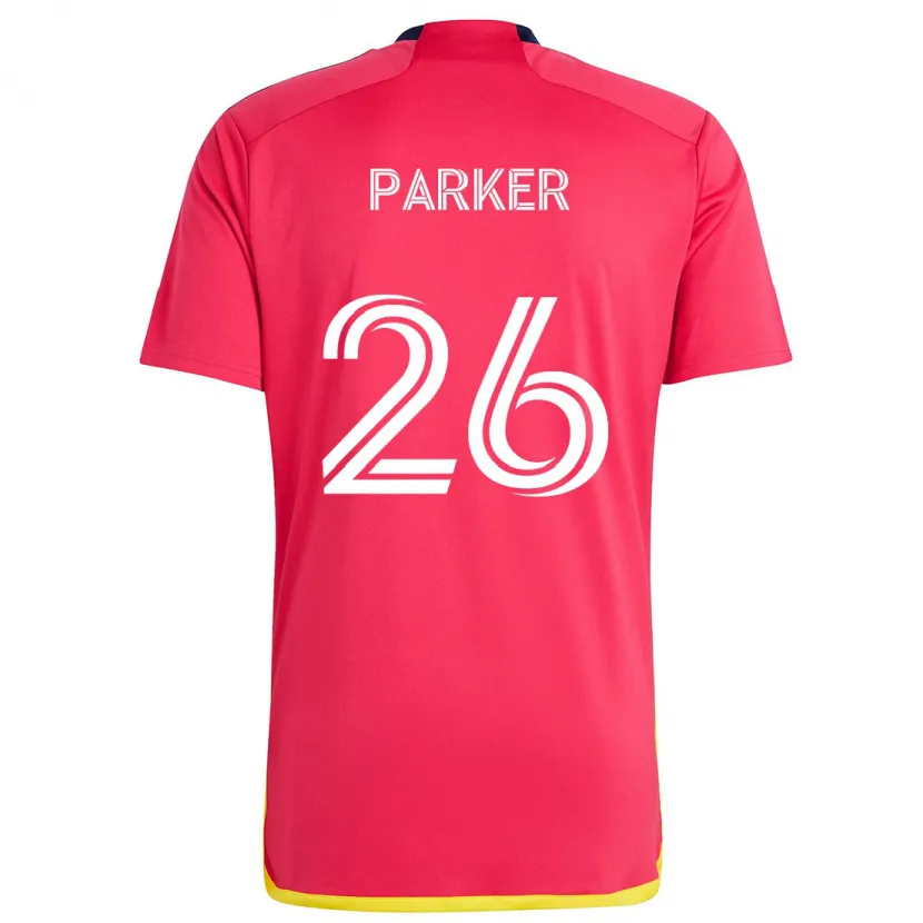 Danxen Enfant Maillot Tim Parker #26 Rouge Bleu Tenues Domicile 2024/25 T-Shirt