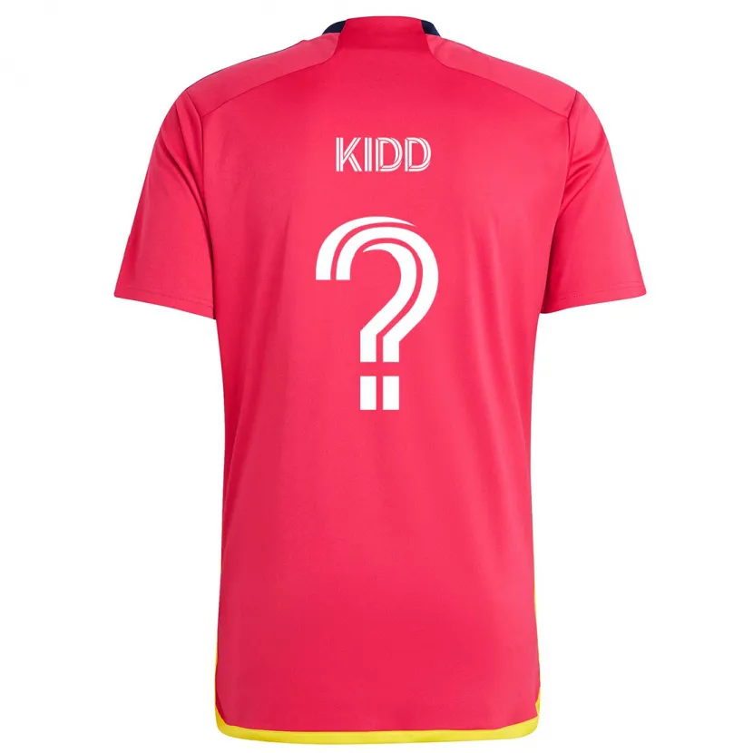 Danxen Enfant Maillot Matteo Kidd #0 Rouge Bleu Tenues Domicile 2024/25 T-Shirt