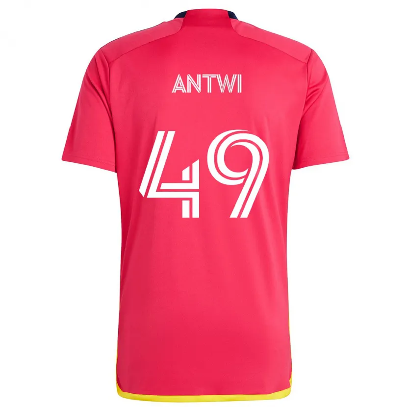 Danxen Enfant Maillot Seth Antwi #49 Rouge Bleu Tenues Domicile 2024/25 T-Shirt