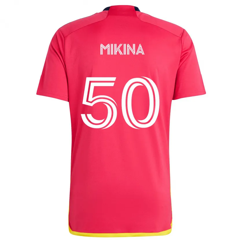 Danxen Enfant Maillot Gabriel Mikina #50 Rouge Bleu Tenues Domicile 2024/25 T-Shirt