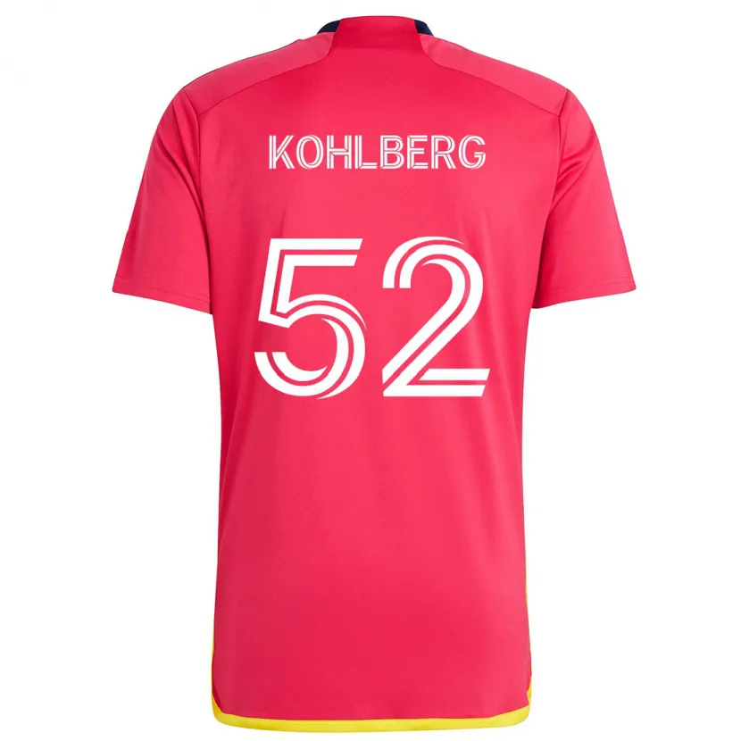 Danxen Enfant Maillot Andrew Kohlberg #52 Rouge Bleu Tenues Domicile 2024/25 T-Shirt