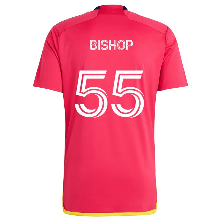 Danxen Enfant Maillot Nick Bishop #55 Rouge Bleu Tenues Domicile 2024/25 T-Shirt