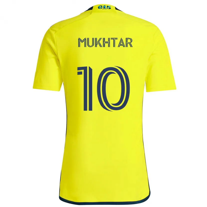 Danxen Enfant Maillot Hany Mukhtar #10 Jaune Bleu Tenues Domicile 2024/25 T-Shirt