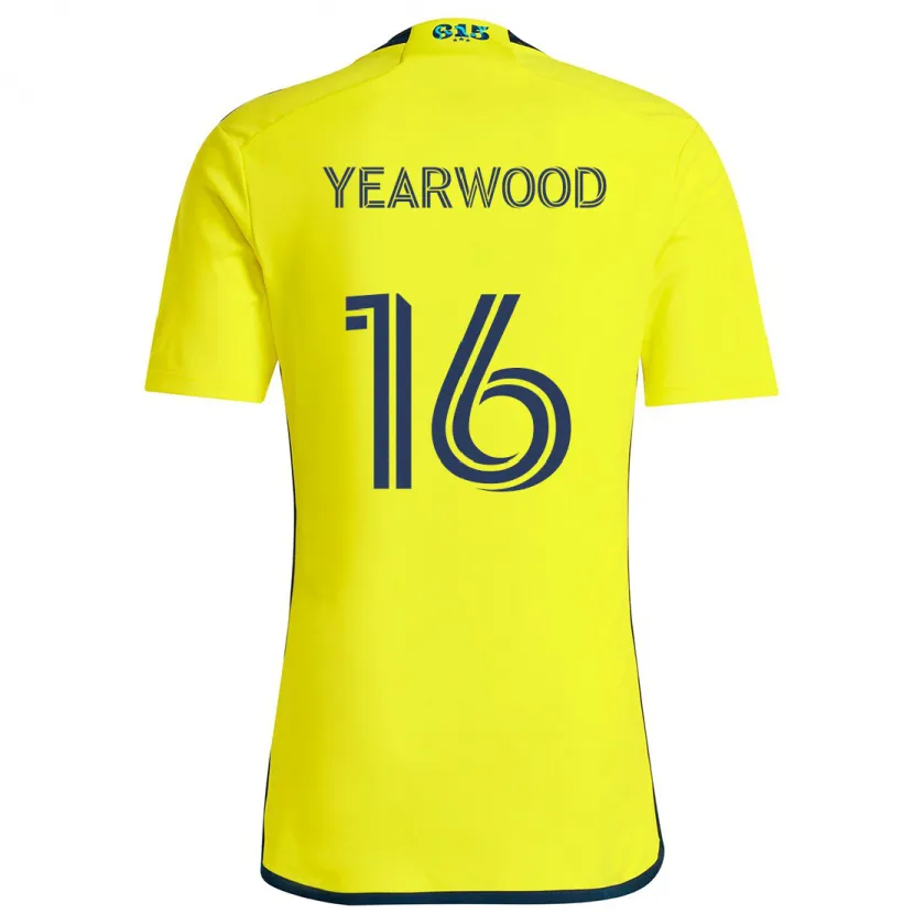 Danxen Enfant Maillot Dru Yearwood #16 Jaune Bleu Tenues Domicile 2024/25 T-Shirt