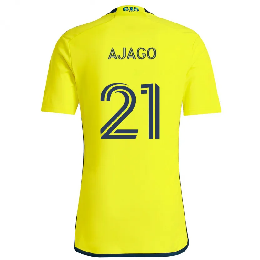 Danxen Enfant Maillot Forster Ajago #21 Jaune Bleu Tenues Domicile 2024/25 T-Shirt