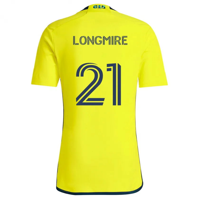 Danxen Enfant Maillot Ahmed Longmire #21 Jaune Bleu Tenues Domicile 2024/25 T-Shirt