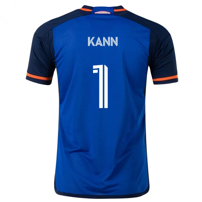 Danxen Enfant Maillot Alec Kann #1 Bleu Blanc Tenues Domicile 2024/25 T-Shirt