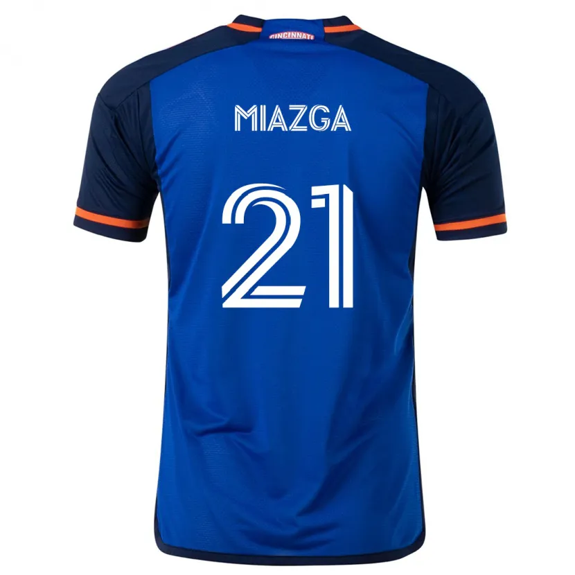 Danxen Enfant Maillot Matt Miazga #21 Bleu Blanc Tenues Domicile 2024/25 T-Shirt