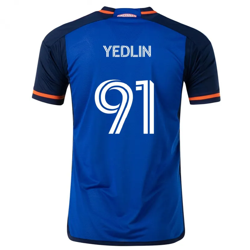 Danxen Enfant Maillot Deandre Yedlin #91 Bleu Blanc Tenues Domicile 2024/25 T-Shirt