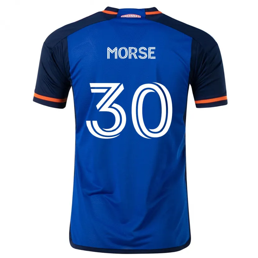 Danxen Enfant Maillot Hunter Morse #30 Bleu Blanc Tenues Domicile 2024/25 T-Shirt