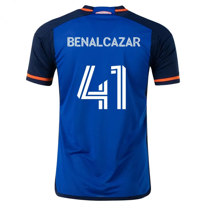 Danxen Enfant Maillot Nico Benalcázar #41 Bleu Blanc Tenues Domicile 2024/25 T-Shirt