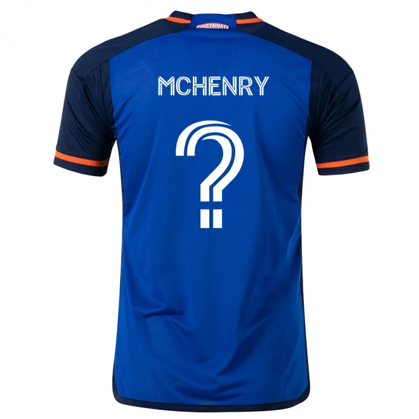 Danxen Enfant Maillot Nicholas Mchenry #0 Bleu Blanc Tenues Domicile 2024/25 T-Shirt