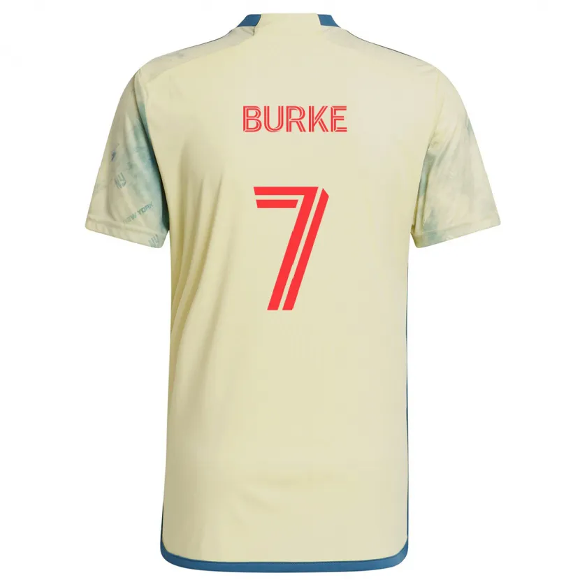 Danxen Enfant Maillot Cory Burke #7 Jaune Rouge Bleu Tenues Domicile 2024/25 T-Shirt