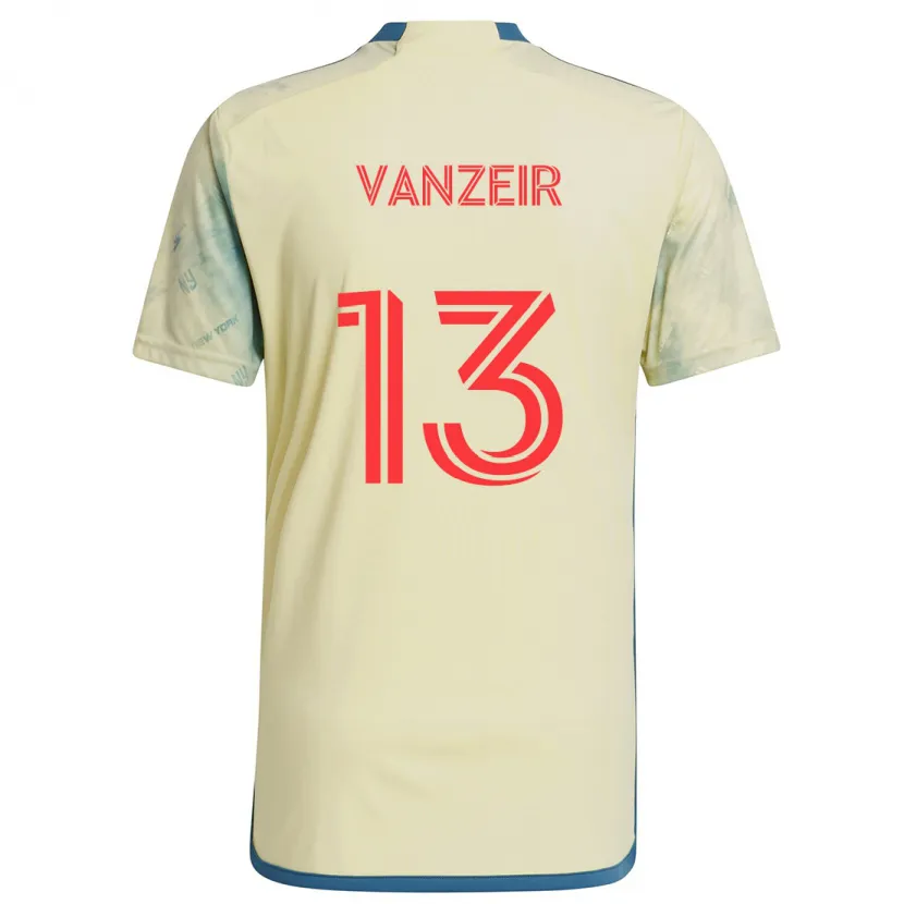 Danxen Enfant Maillot Dante Vanzeir #13 Jaune Rouge Bleu Tenues Domicile 2024/25 T-Shirt