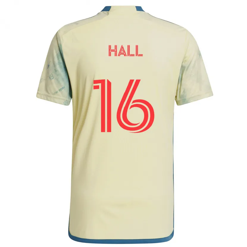 Danxen Enfant Maillot Julian Hall #16 Jaune Rouge Bleu Tenues Domicile 2024/25 T-Shirt