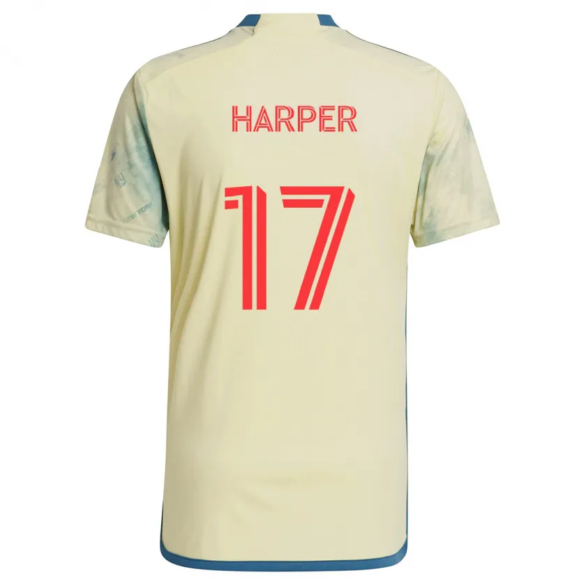 Danxen Enfant Maillot Cameron Harper #17 Jaune Rouge Bleu Tenues Domicile 2024/25 T-Shirt