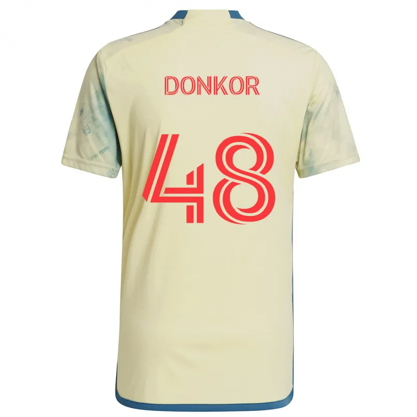 Danxen Enfant Maillot Ronald Donkor #48 Jaune Rouge Bleu Tenues Domicile 2024/25 T-Shirt