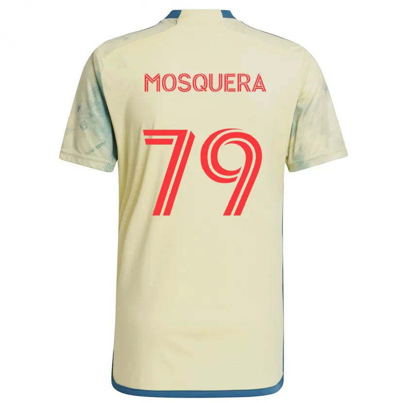 Danxen Enfant Maillot Rafael Mosquera #79 Jaune Rouge Bleu Tenues Domicile 2024/25 T-Shirt