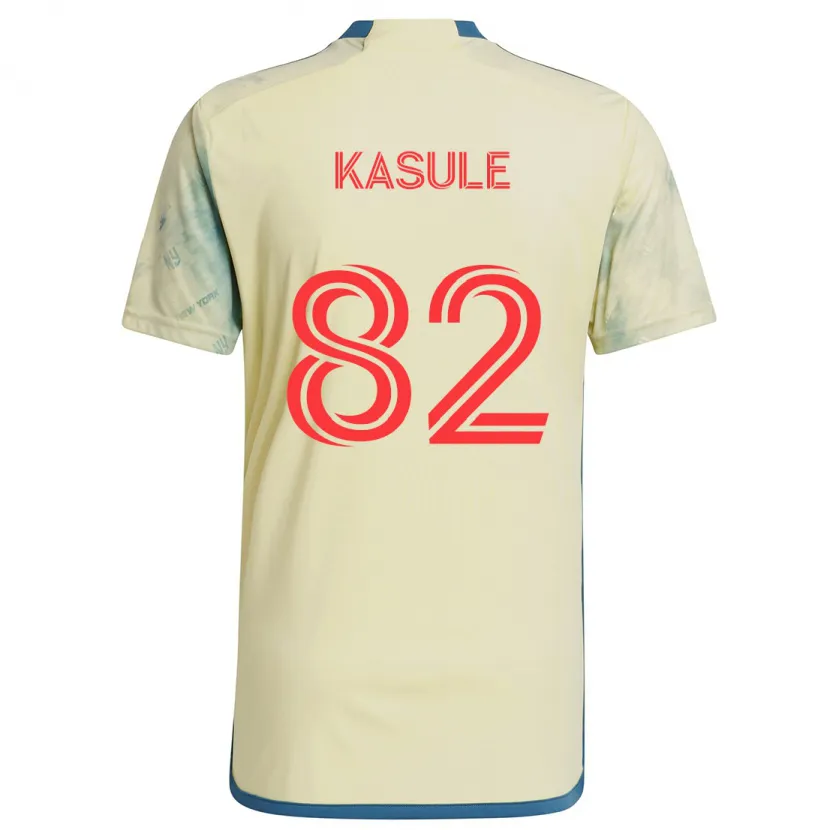 Danxen Enfant Maillot Ibrahim Kasule #82 Jaune Rouge Bleu Tenues Domicile 2024/25 T-Shirt