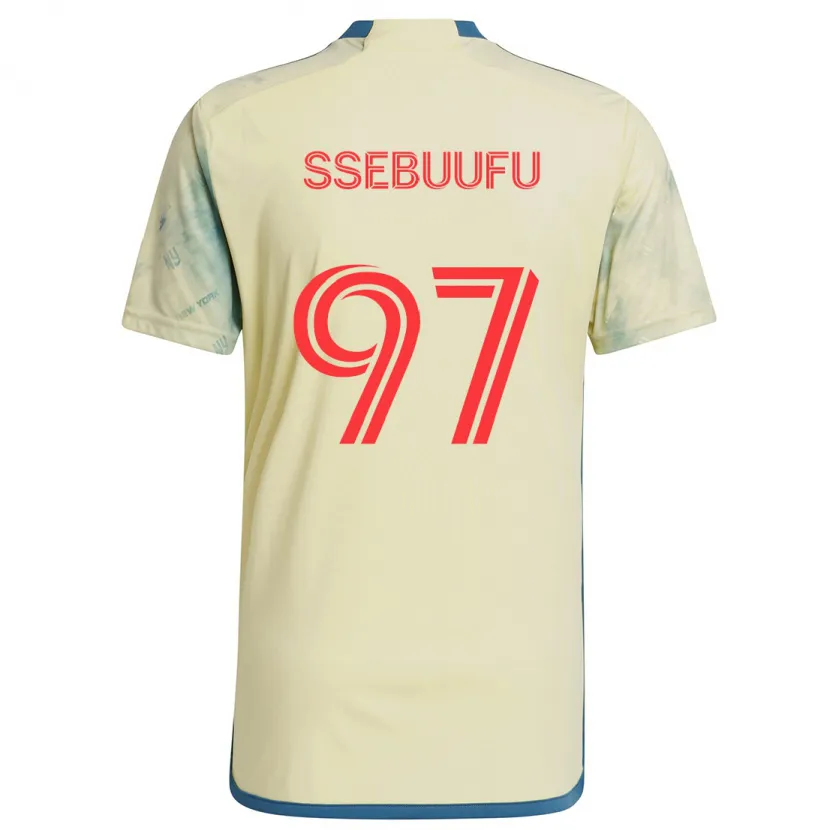 Danxen Enfant Maillot Frank Ssebuufu #97 Jaune Rouge Bleu Tenues Domicile 2024/25 T-Shirt