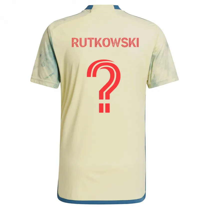 Danxen Enfant Maillot Alan Rutkowski #0 Jaune Rouge Bleu Tenues Domicile 2024/25 T-Shirt