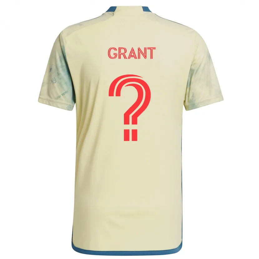 Danxen Enfant Maillot Joshua Grant #0 Jaune Rouge Bleu Tenues Domicile 2024/25 T-Shirt