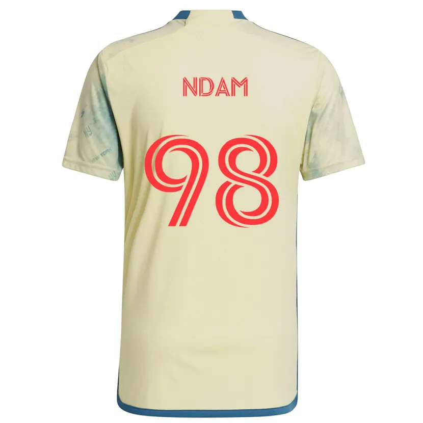 Danxen Enfant Maillot Hassan Ndam #98 Jaune Rouge Bleu Tenues Domicile 2024/25 T-Shirt