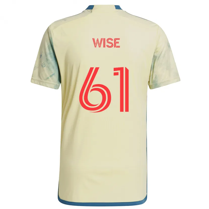 Danxen Enfant Maillot Henry Wise #61 Jaune Rouge Bleu Tenues Domicile 2024/25 T-Shirt