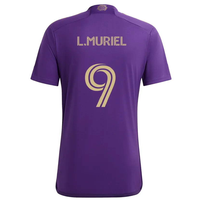 Danxen Enfant Maillot Luis Muriel #9 Violet Jaune Tenues Domicile 2024/25 T-Shirt