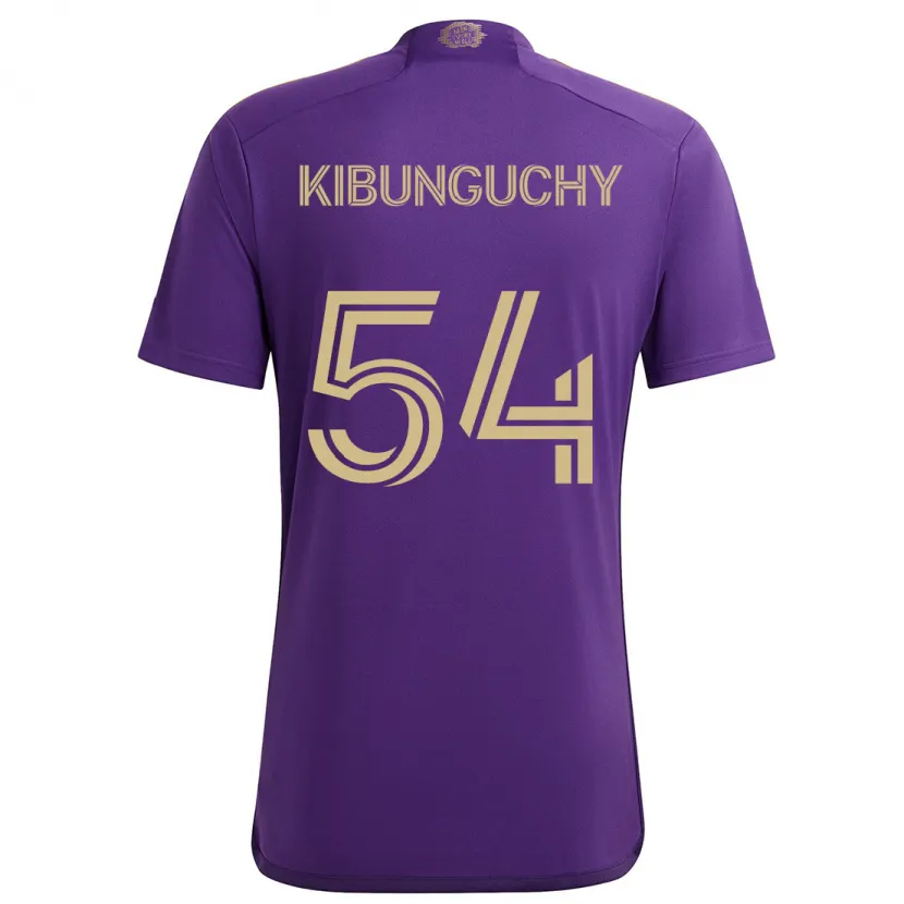 Danxen Enfant Maillot Nabi Kibunguchy #54 Violet Jaune Tenues Domicile 2024/25 T-Shirt