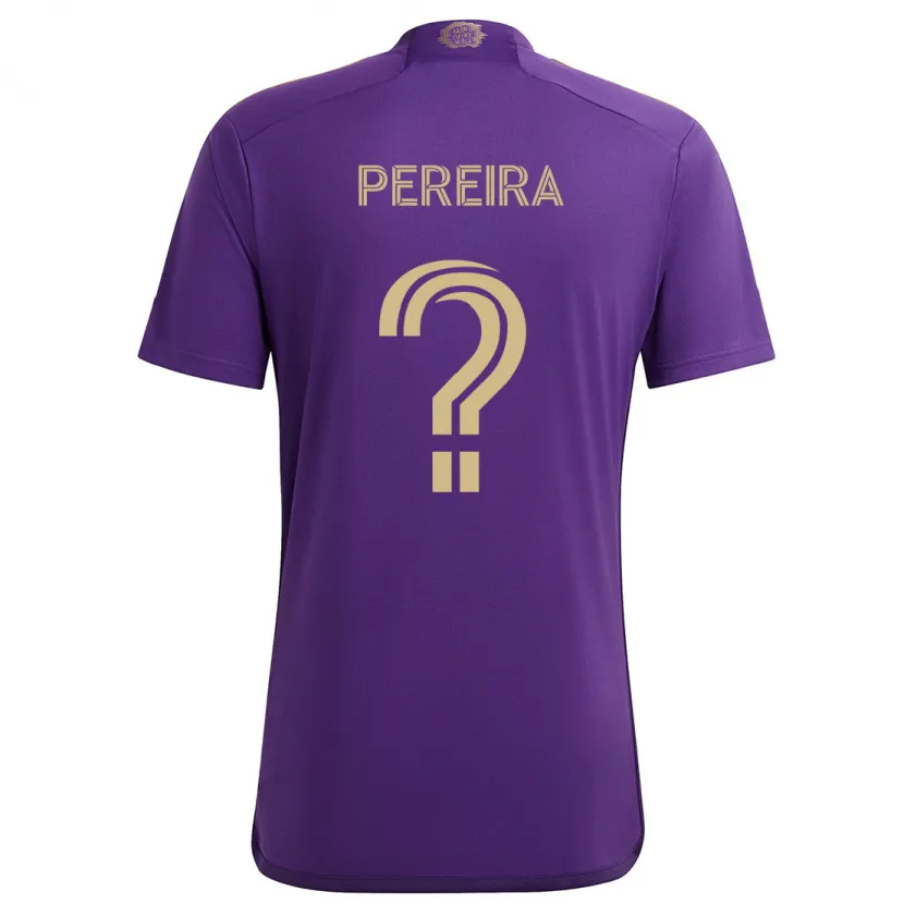 Danxen Enfant Maillot Dominic Pereira #0 Violet Jaune Tenues Domicile 2024/25 T-Shirt