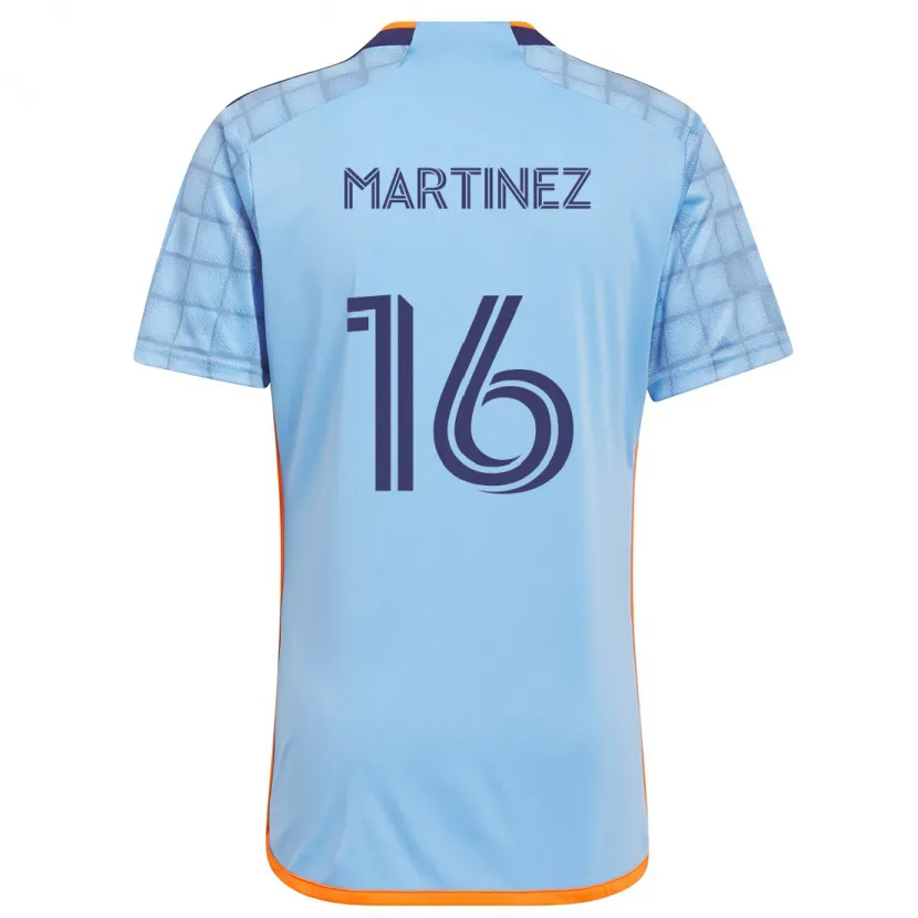 Danxen Enfant Maillot Alonso Martínez #16 Bleu Orange Tenues Domicile 2024/25 T-Shirt