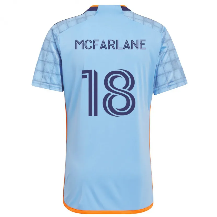 Danxen Enfant Maillot Christian Mcfarlane #18 Bleu Orange Tenues Domicile 2024/25 T-Shirt