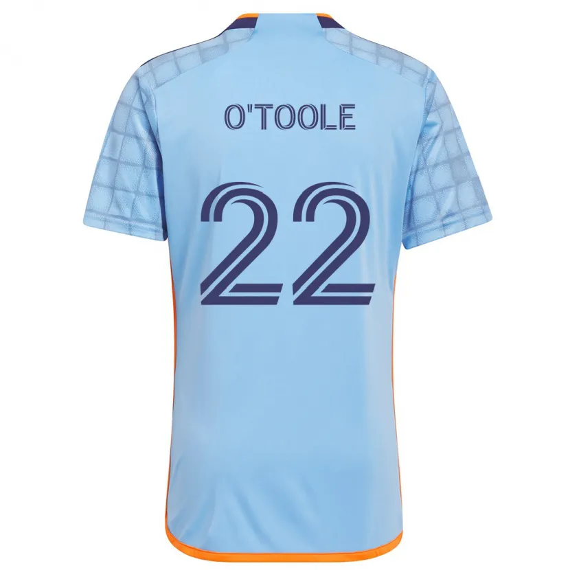 Danxen Enfant Maillot Kevin O'toole #22 Bleu Orange Tenues Domicile 2024/25 T-Shirt