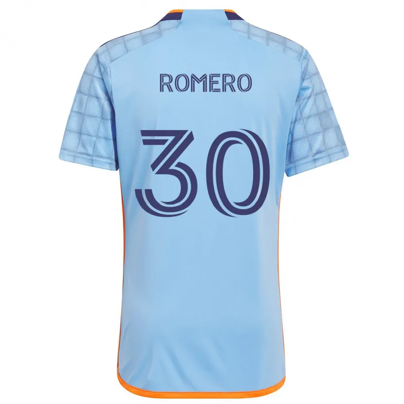 Danxen Enfant Maillot Tomás Romero #30 Bleu Orange Tenues Domicile 2024/25 T-Shirt