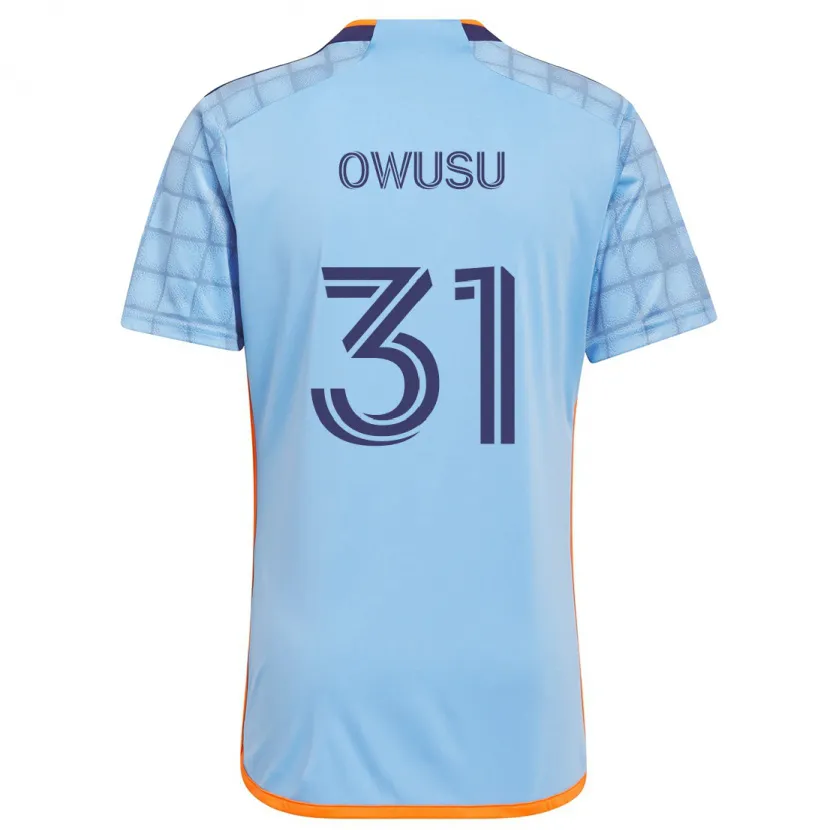 Danxen Enfant Maillot Samuel Owusu #31 Bleu Orange Tenues Domicile 2024/25 T-Shirt