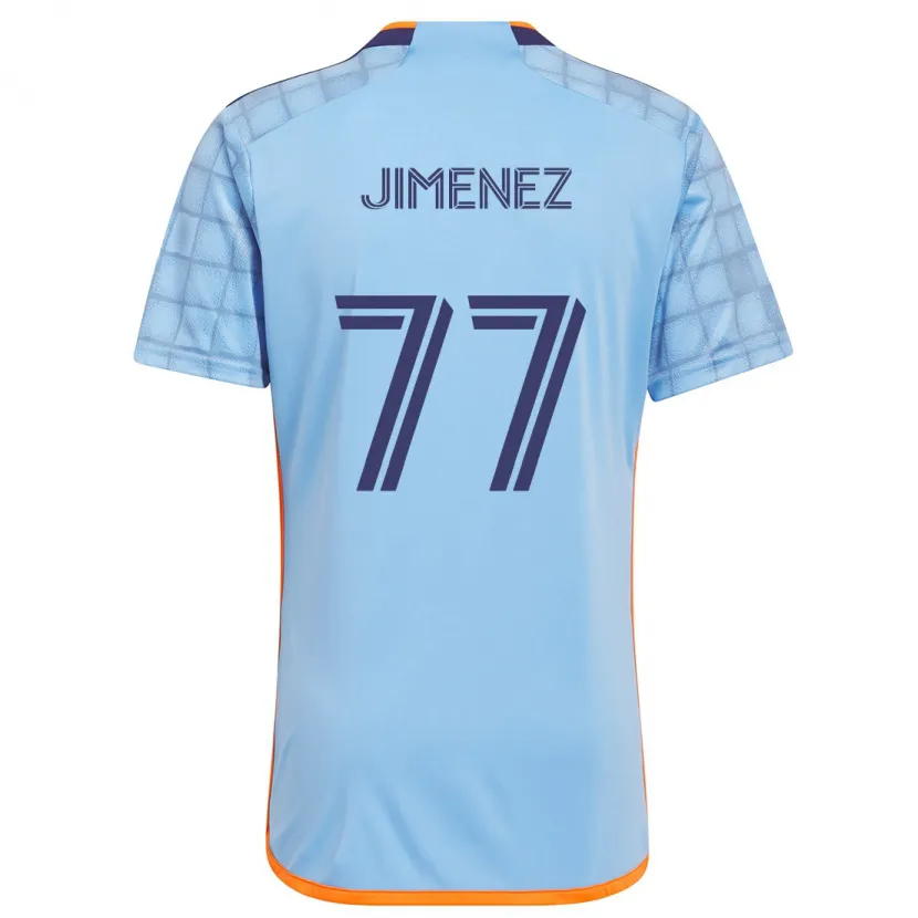 Danxen Enfant Maillot Jonathan Jiménez #77 Bleu Orange Tenues Domicile 2024/25 T-Shirt