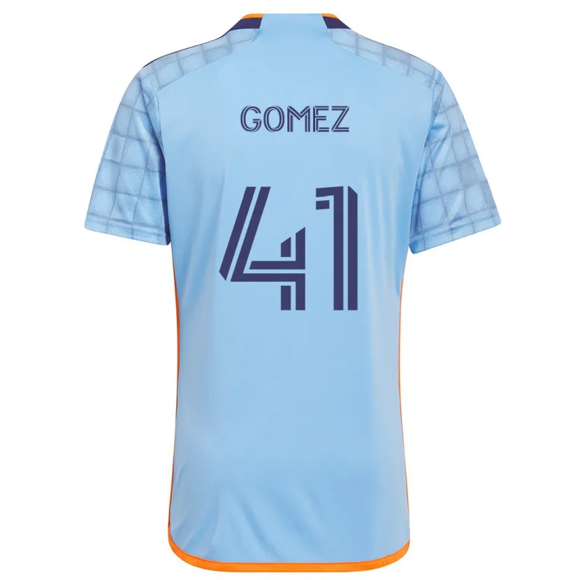 Danxen Enfant Maillot Julián Gómez #41 Bleu Orange Tenues Domicile 2024/25 T-Shirt