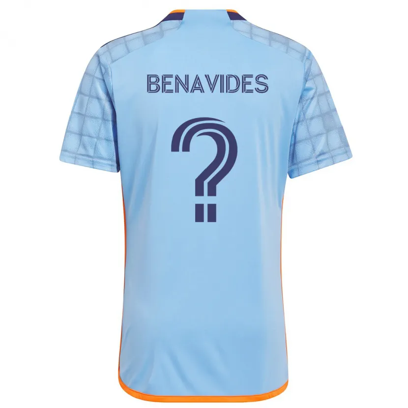 Danxen Enfant Maillot Matthew Benavides #0 Bleu Orange Tenues Domicile 2024/25 T-Shirt